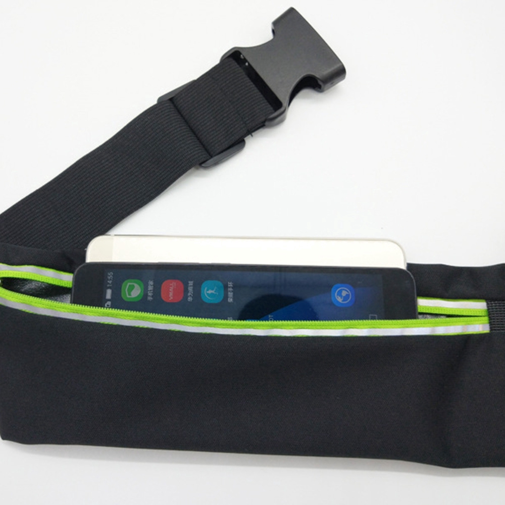 Dual Pocket Running Belt Zipper Waist Bag Sports Travel Outdoor Tophope