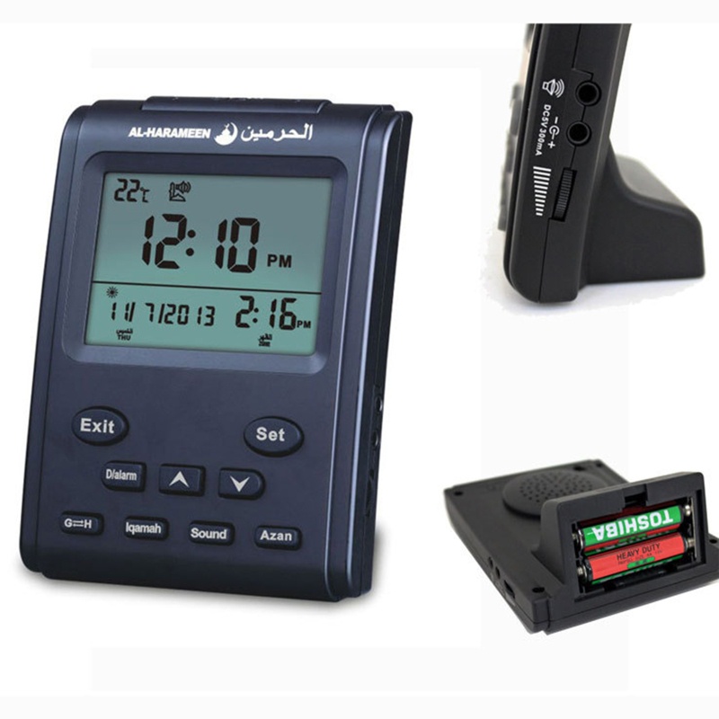 Đồng Hồ Báo Thức Điện Tử Để Bàn bonj Azan Mosque Kèm Màn Hình LCD