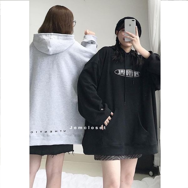 Áo Hoodie Nữ Form Rộng Tay Dài Áo Hoodie In Chữ Có Mũ Phong Cách Ulzzang Basic PRAYFORME - 1953 GOUS OFFICIAL