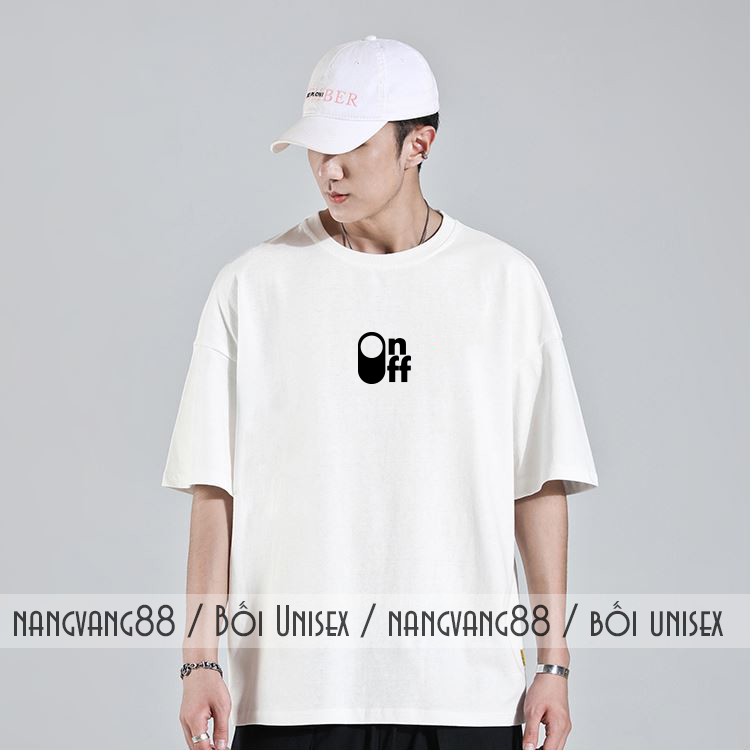 Áo Thun Thời Trang Nam Nữ Unisex Off/On Đen và Trắng Đẹp