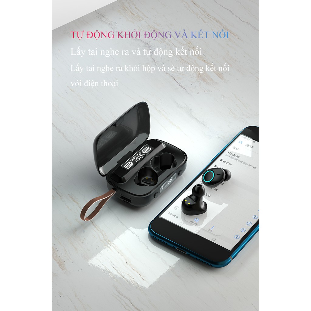 Tai nghe bluetooth Amoi A13 Pro, dáng thể thao, lịch sự, thời gian nghe lâu, pin bền, có đèn pin