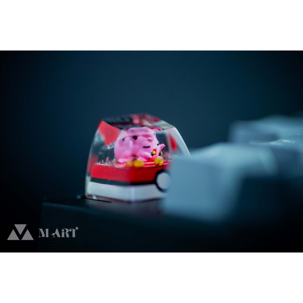 Keycap - Nút Bàn Phím Gaming - Nút Bàn Phím Cơ Ca Sĩ Màu Hồng  - Pokemon - KC012