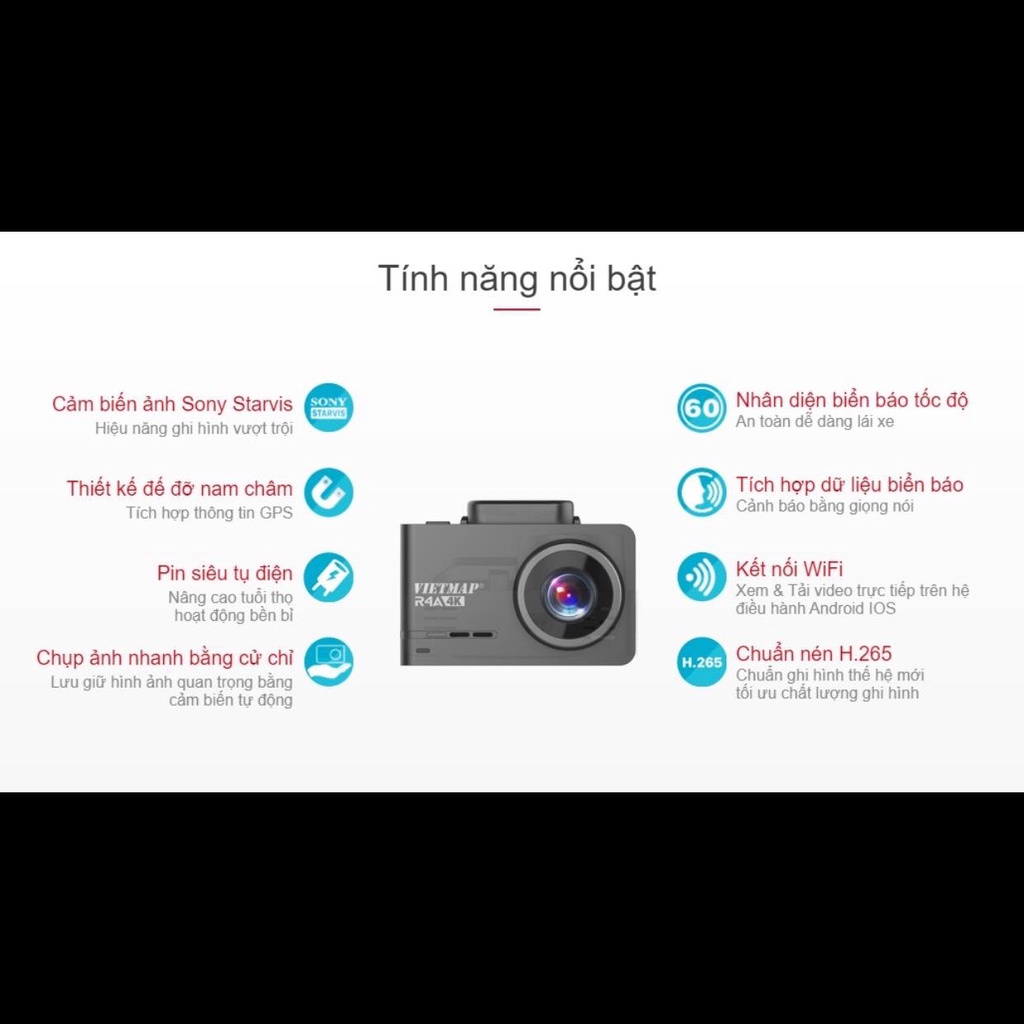 Camera hành trình VIETMAP R4A  cho ô tô, xe hơi - tặng thẻ nhớ 32GB- BH 12 tháng | BigBuy360 - bigbuy360.vn