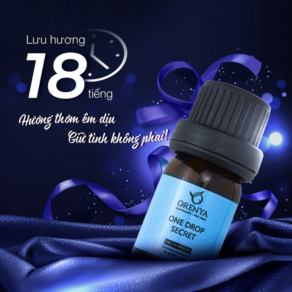 Combo 2 Chai Nước Hoa Orenya 5ml, Nước Hoa Vùng Kín Dịu Nhẹ Quyến Rũ - One Drop Secret