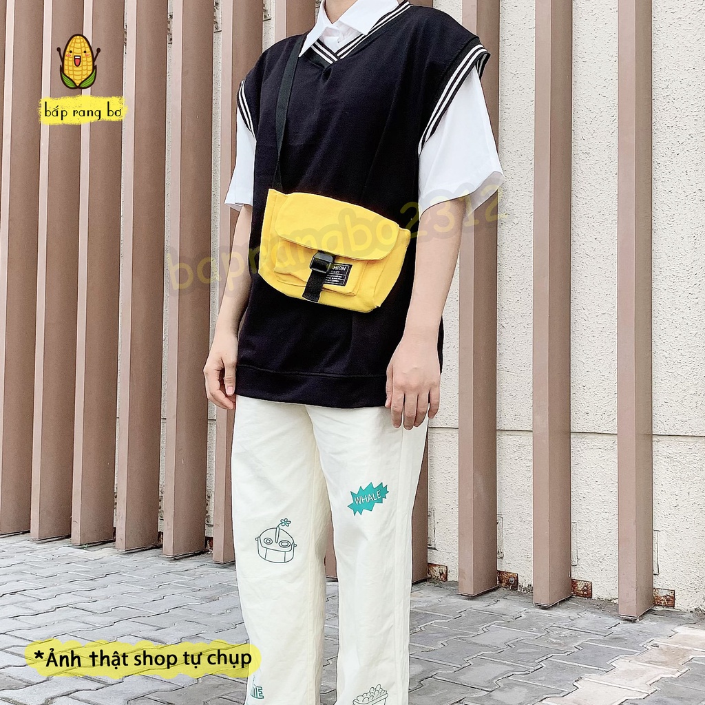 TÚI TOTE HÌNH CHỮ NHẬT ĐEO CHÉO ULZZANG (VẢI CANVAS)