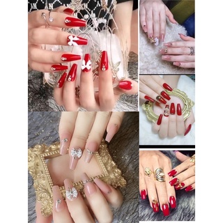 bộ 24 móng tay giả thiết kế kèm keo