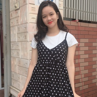 Set yếm bầu rời kèm áo croptop