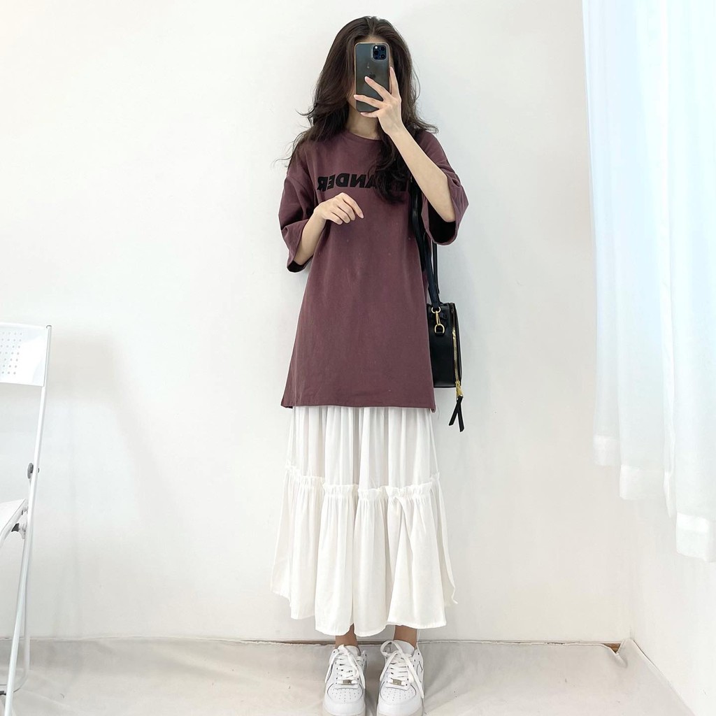 Áo thun 3158 chữ JIL SANDER cotton mặt nhung - thời trang nữ Miho house