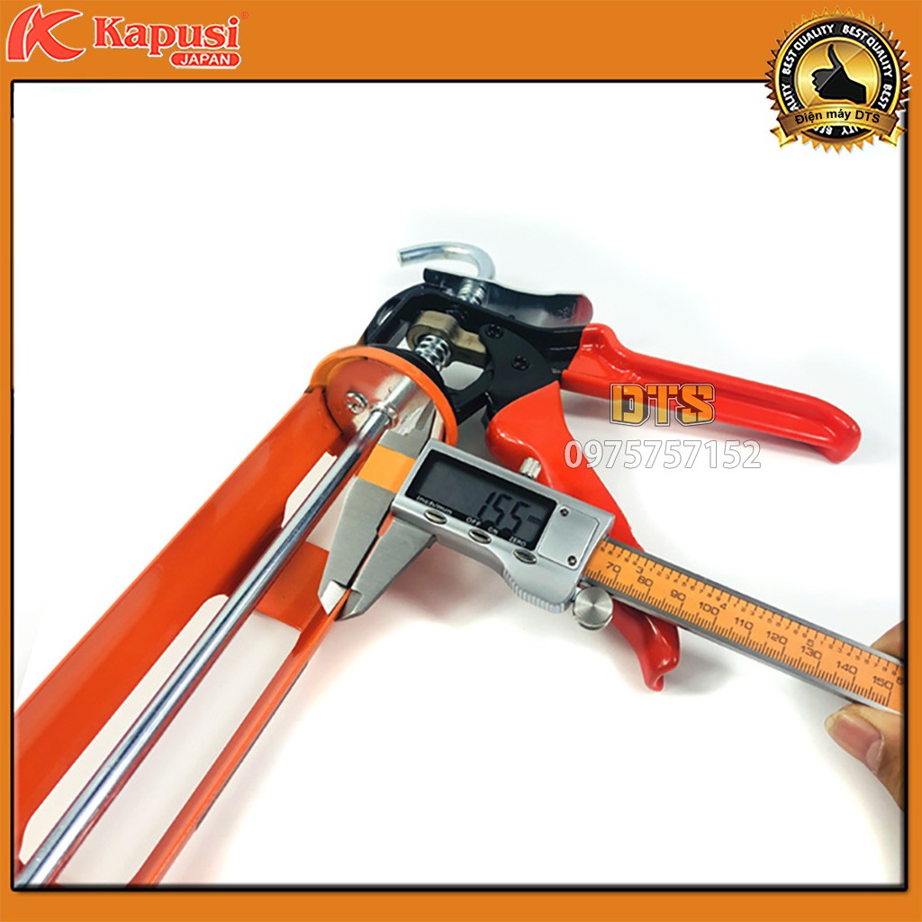 Súng bơm keo silicon công nghiệp Kapusi JAPAN, súng bắn keo silicon tiết kiệm lực, thép CR-V siêu bền chắc chắn chịu lực