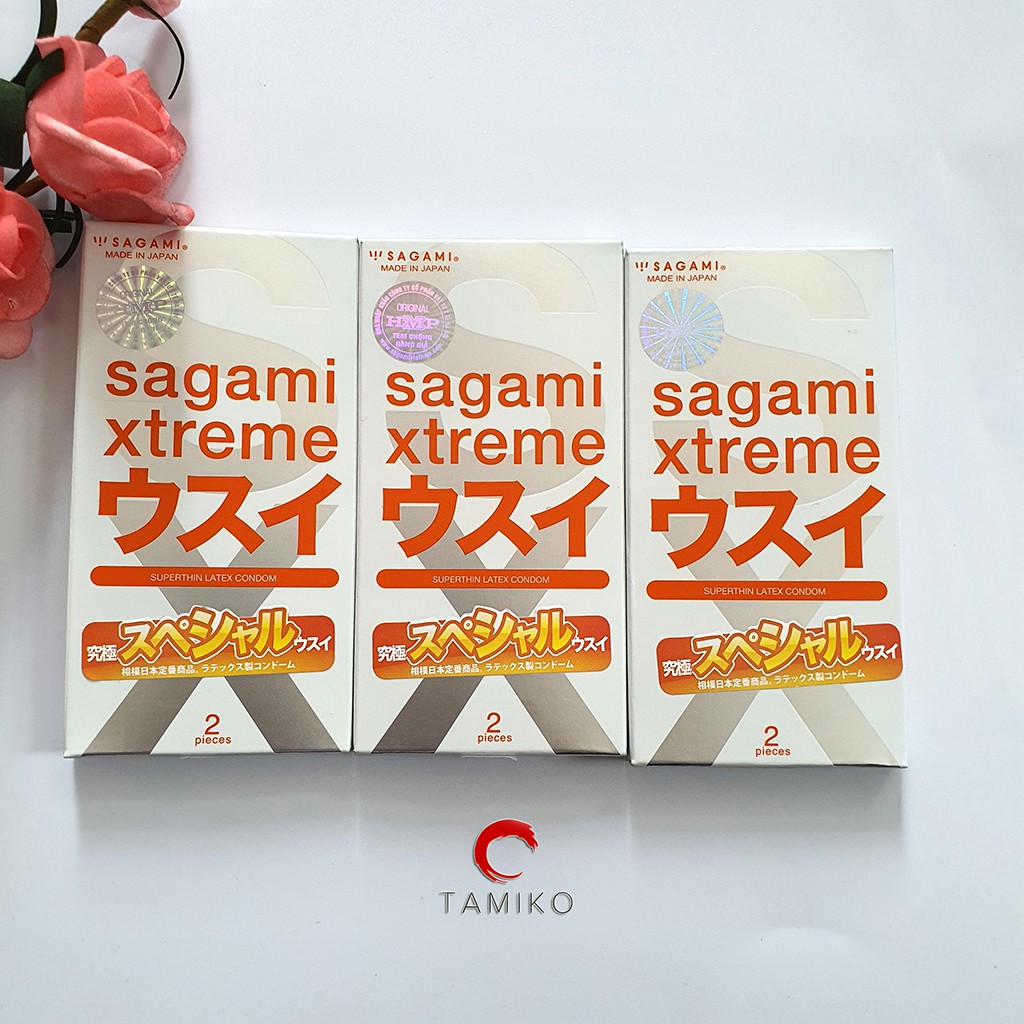 Bao Cao Su SAGAMI EXTREME SUPERTHIN Siêu Mỏng Chính Hãng Nhật Bản [ Hộp 2 cái ]