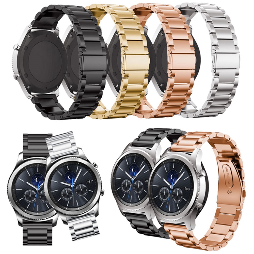 Dây đeo đồng hồ thay thế bằng kim loại không gỉ cho Samsung Galaxy watch 3 45mm 41mm active 2