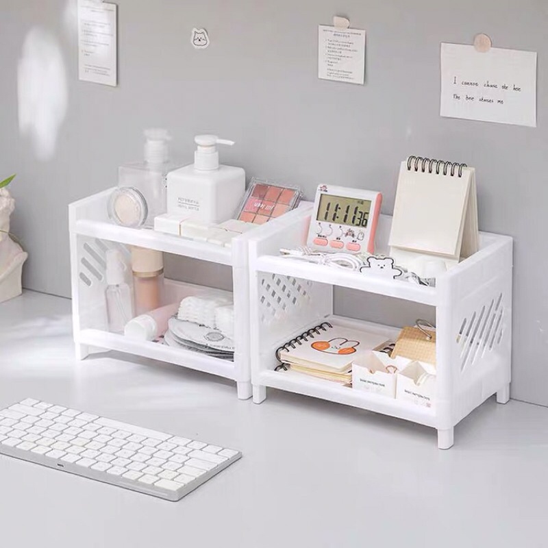 Kệ nhựa 2 tầng để bàn