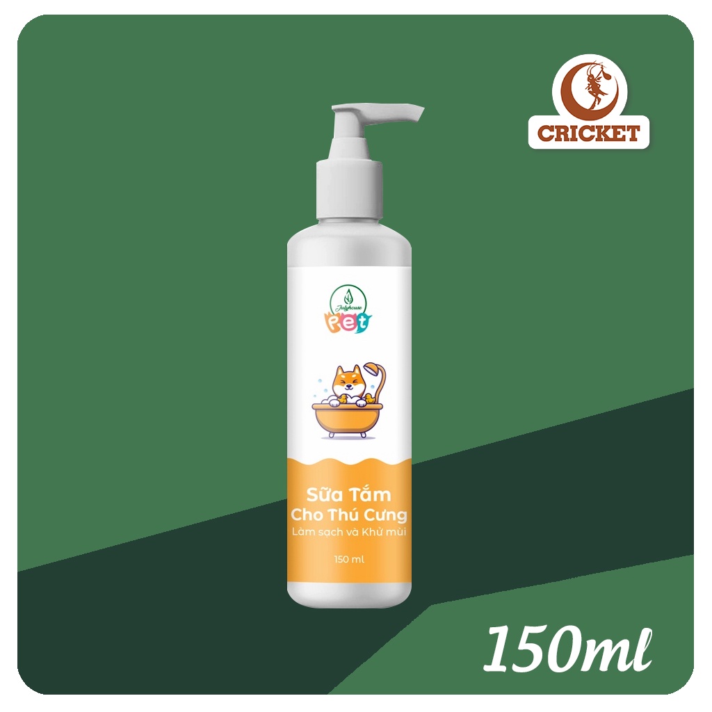 Sữa tắm cho chó mèo 150ml Julyhouse thơm mát khử mùi hôi - CRICKET