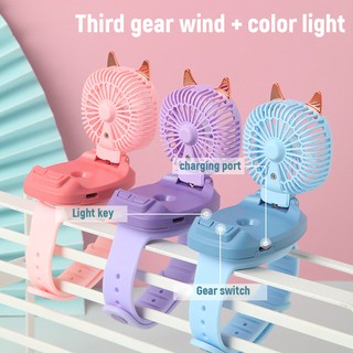 Quạt hình đồng hồ đeo tay có sạc USB Con quỷ nhỏ