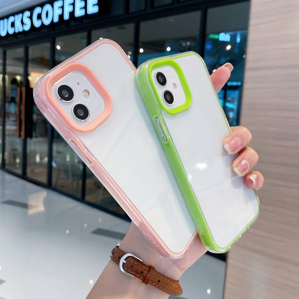 Ốp Điện Thoại TPU Mềm Trong Suốt Chống Sốc Chống Bụi 3 Trong 1 Cho iPhone 7 / 8 plus 11 / 12 Pro Max