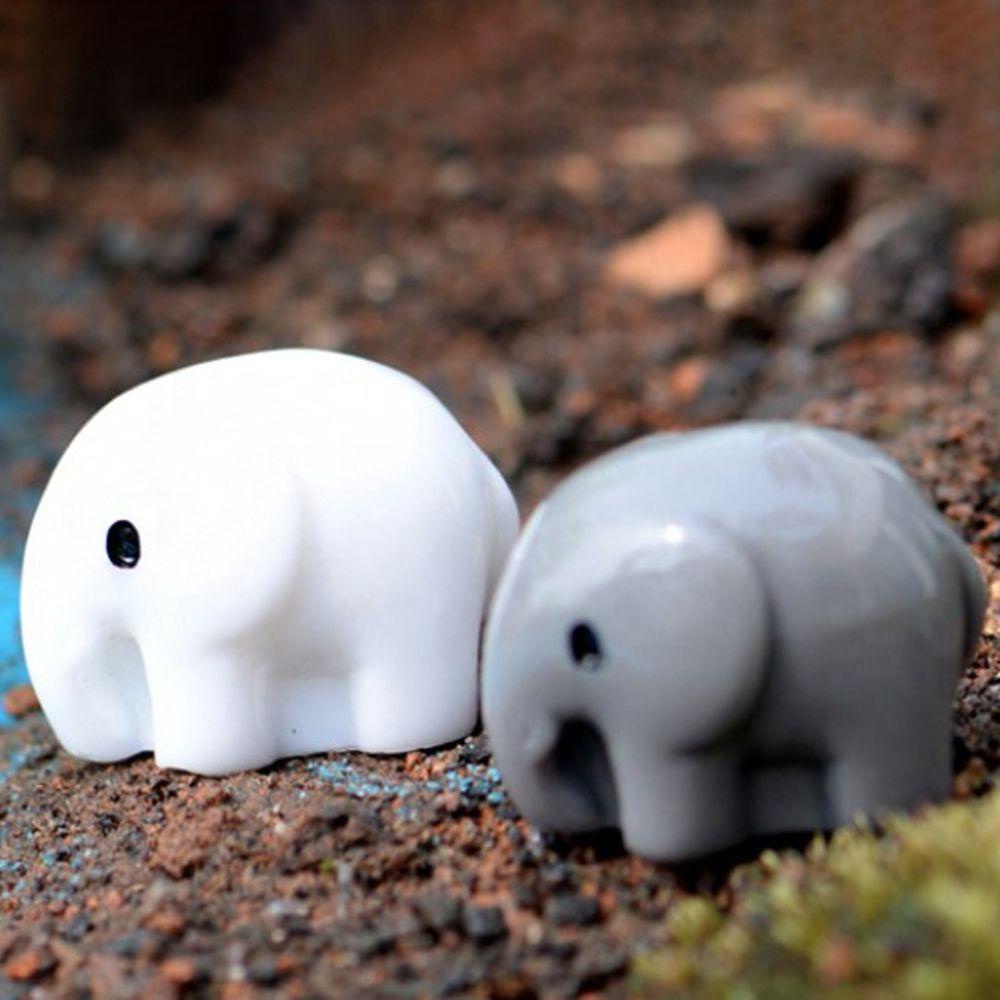 Set 2 / 10 / 20 Tượng Voi Bằng Kính Nhỏ Trang Trí Sân Vườn