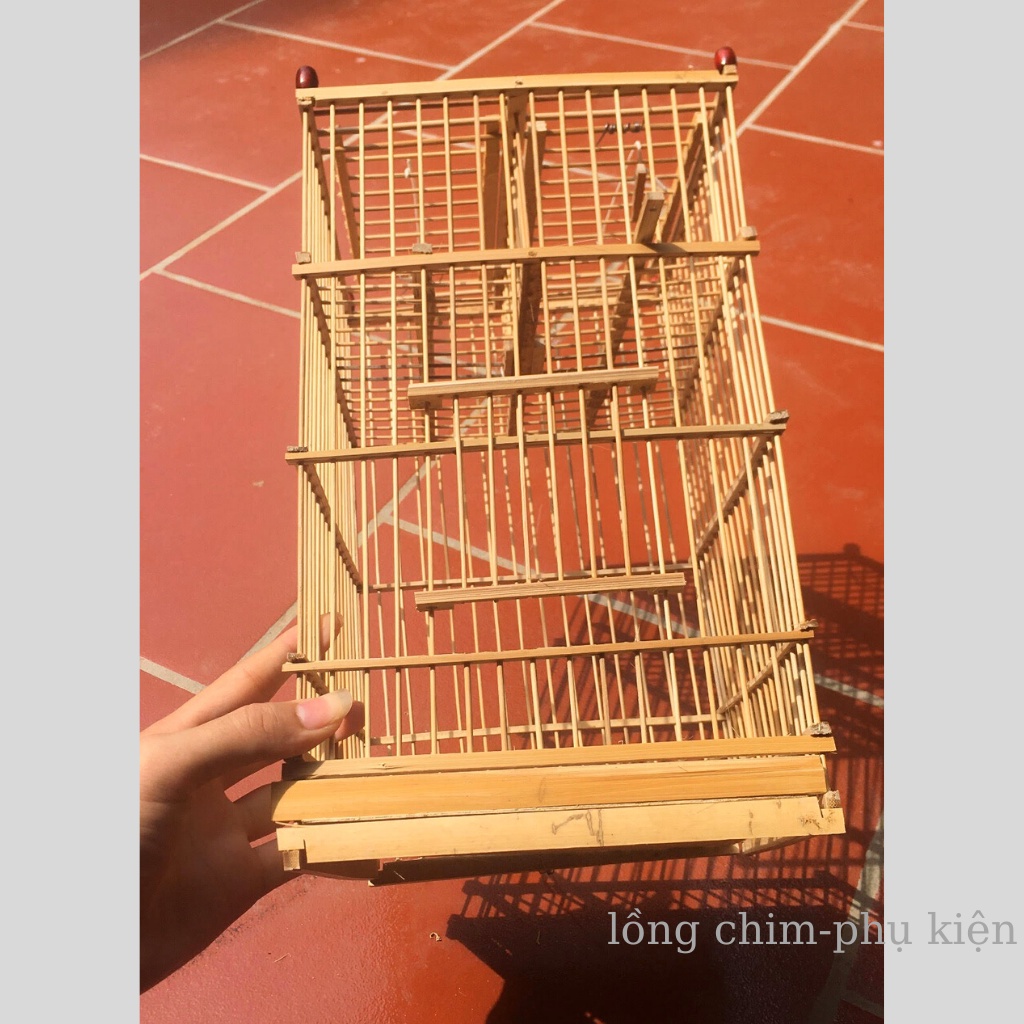 Lồng chim bẫy Khuyên BOBO tre giá rẻ 2 cửa bẫy