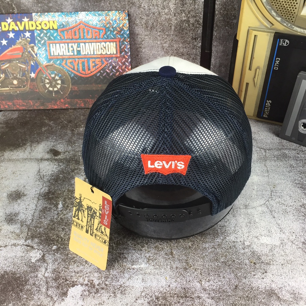 Mũ lưỡi trai lv hàng xuất dư nón lưỡi trai nam đẹp mũ levis nón lưỡi trai lưới cao cấp màu trắng đỏ cá tính
