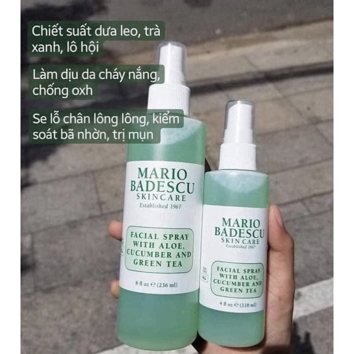 [BILL SEPHORA US] Toner/Xịt khoáng Mario Badescu 236ml | BigBuy360 - bigbuy360.vn