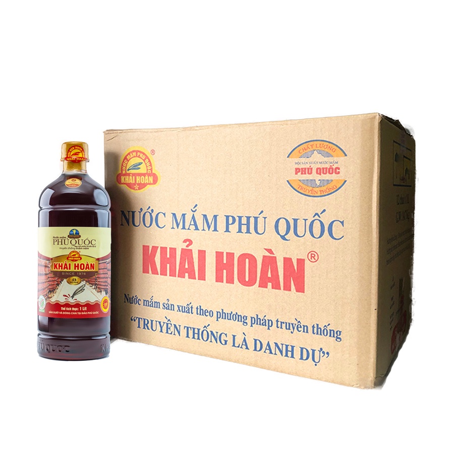 Nước Mắm Phú Quốc Khải Hoàn Chai Nhựa 1 Lít 43 Độ Đạm