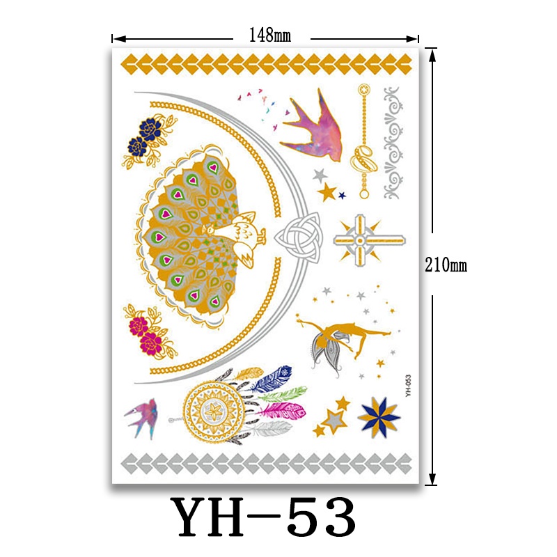 Hình Xăm Dán Tạm Thời Hình Bướm Đẹp Mắt