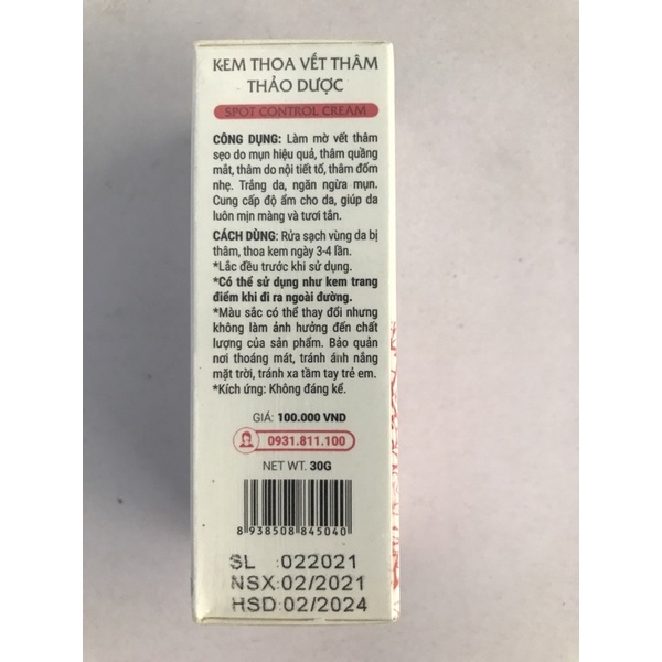 Kem thoa vết thâm Wondera 30g