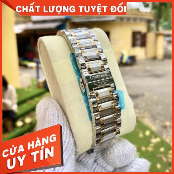 Đồng Hồ Nam longines Sapphire LG032 Case 38mm Dây Thép Máy Pin Nhật