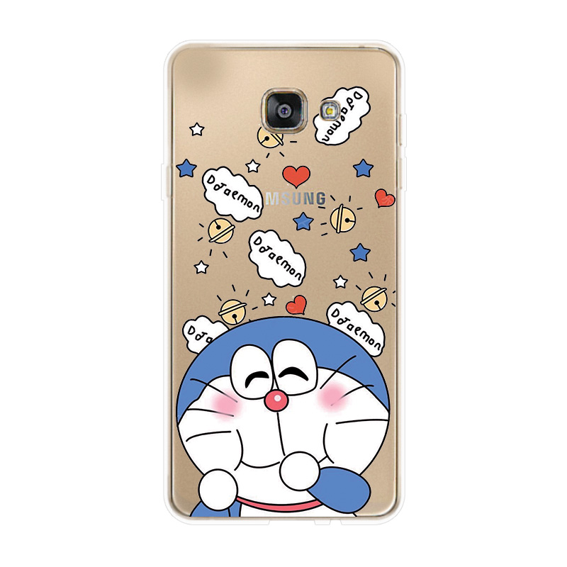 Ốp lưng TPU mềm Samsung Galaxy A3 A5 A7 2016 2017 Doraemon Two hoa văn