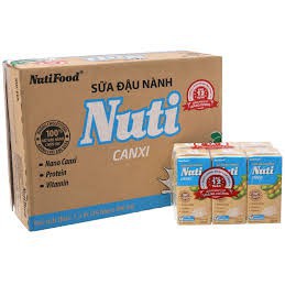 Thùng 36 Hộp Sữa Đậu Nành Canxi Nuti NutiFood (6 lốc x 6 hộp 200ml)