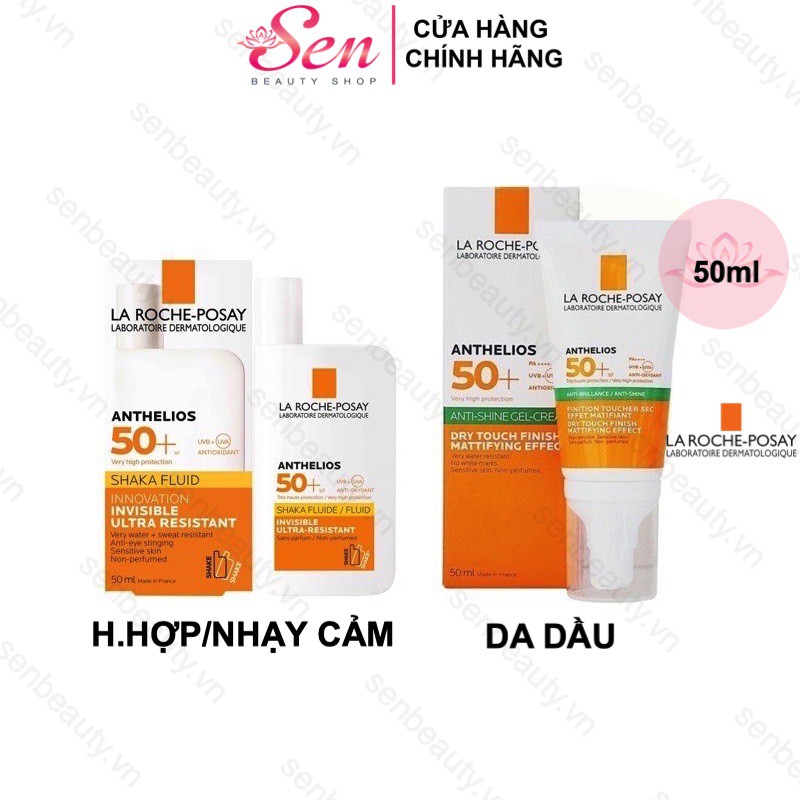 Kem Chống Nắng La Roche Posay Anthelios Invisible Fluid SPF 50+ Dành Cho Da Nhạy Cảm 50ml