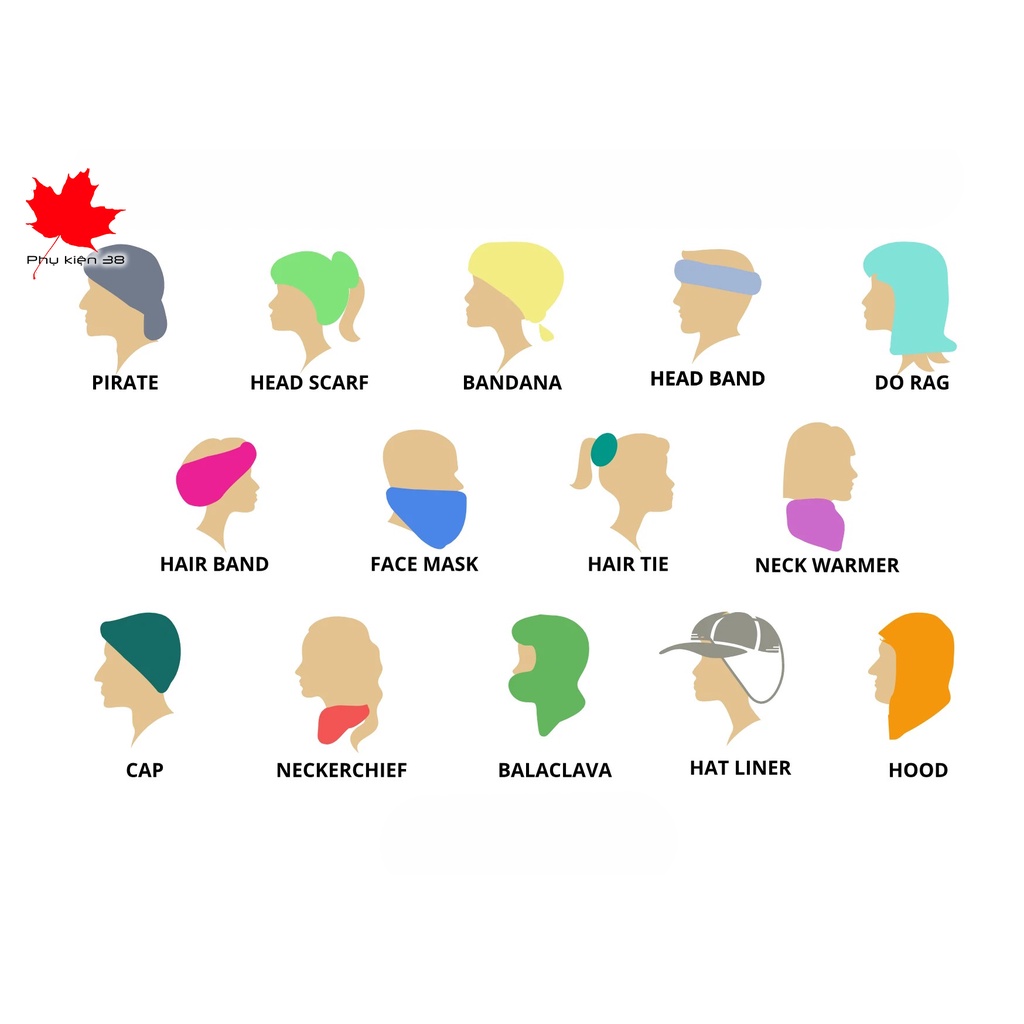 Khăn đa năng JIABAO dùng làm khẩu trang chống bụi chống gió, giữ ấm