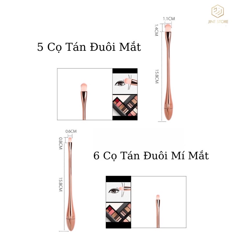Bộ cọ trang điểm 10 cây chuyên Make up màu rose gold