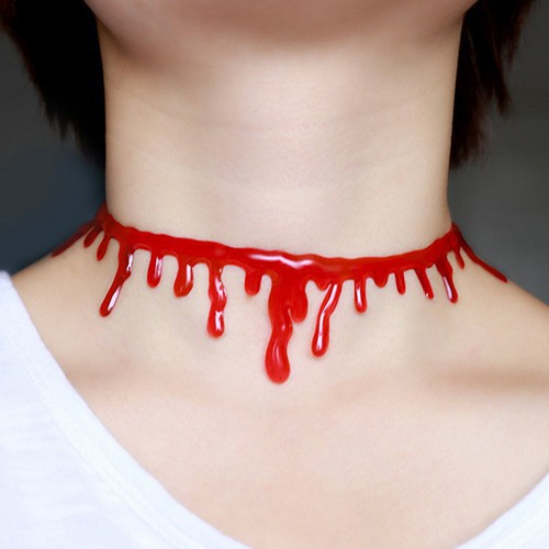Vòng Cổ Choker Dây Máu Nhỏ Giọt Phù Hợp Mặc Ngày Halloween