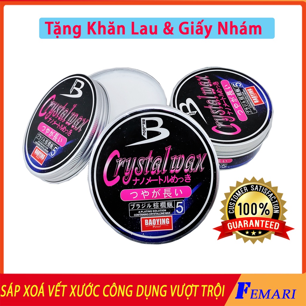 Sáp tẩy mờ vết xước xe - Xoá vết xước ô tô xe máy - Xóa vết xước sâu sơn xe FEMARI Nhập Khẩu