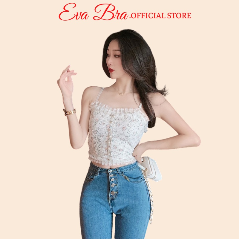 Áo Bra 2 Dây Eva Bra Hoa Nhí Phối Ren Đệm Mỏng Nâng Ngực Phong Cách Trẻ Trung Siêu Quyến Rũ Q3025