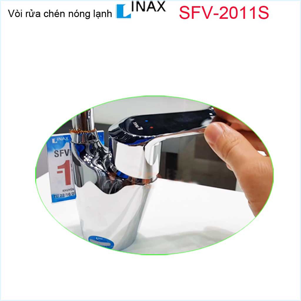Vòi bếp nóng lạnh, vòi rửa chén bát nóng lạnh, vòi chậu Inax chính hãng Nhật Bản SFV-2011S