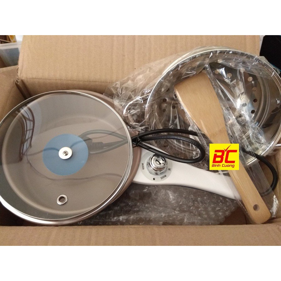Nồi lẩu rán mini giá hấp size 18cm inox 304 cao cấp