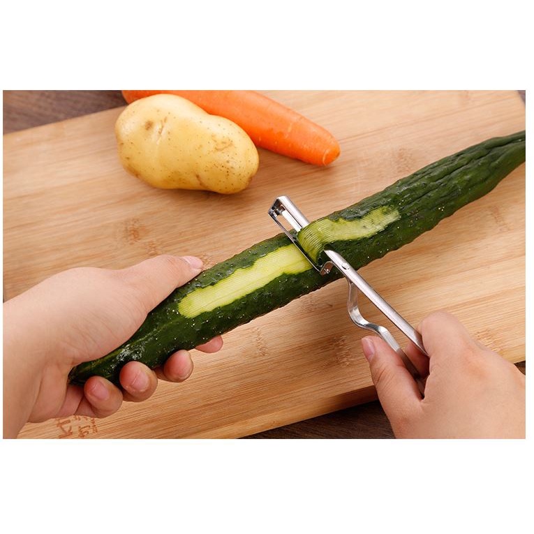 Dụng Cụ Dao Bào Gọt Vỏ Trái Cây 16x2.5cm Inox, dao 2 lưỡi p191-24