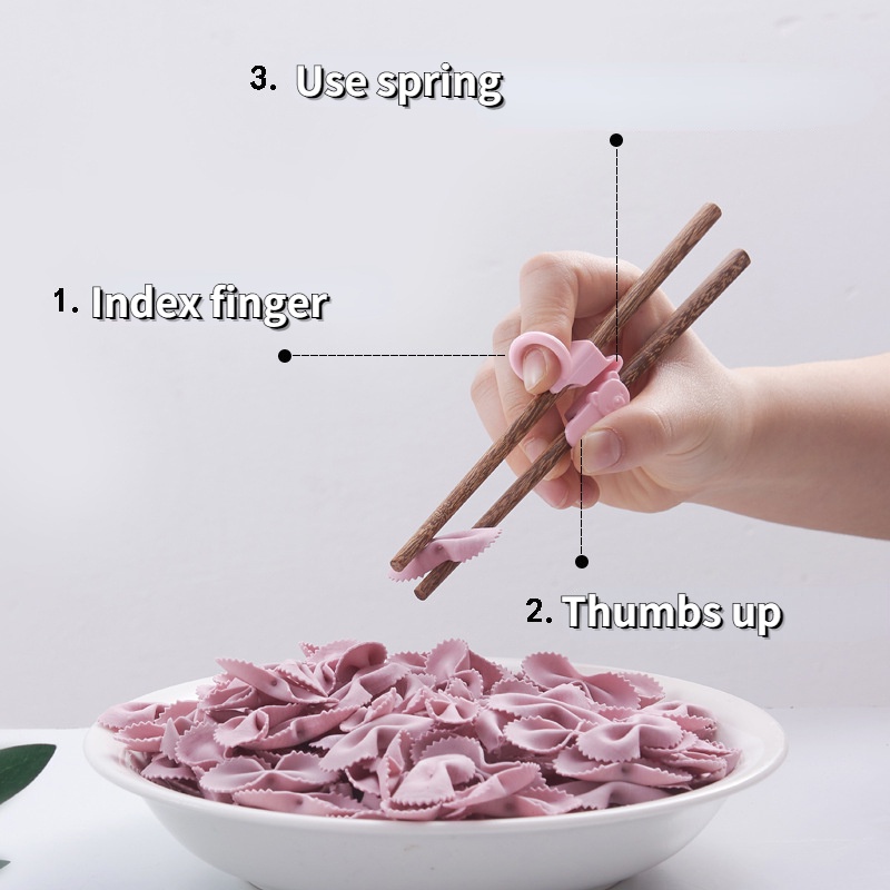 Đũa Gỗ Hình Đôi Cánh Có Thể Tháo Rời Cho Bé Tập Ăn