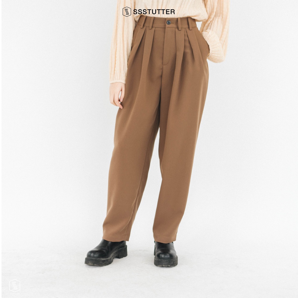 Quần dài nữ SSSTUTTER xếp ly dáng rộng trẻ trung Lee pants / her