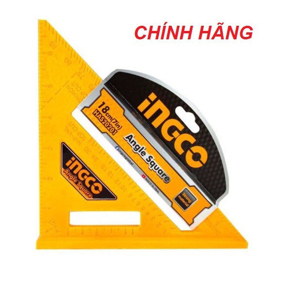 ĐỒ NGHỀ INGCO Thước ê ke 18cm HAS20201 (Cam kết Chính Hãng 100%)