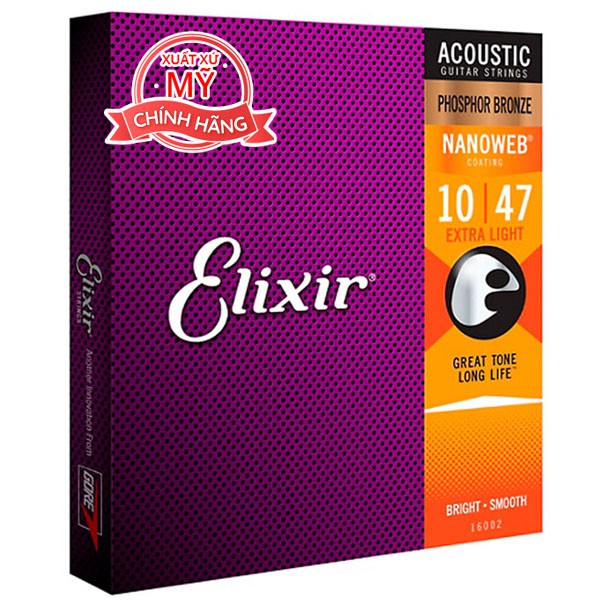 Bộ dây đàn guitar acoustic Elixir 16002