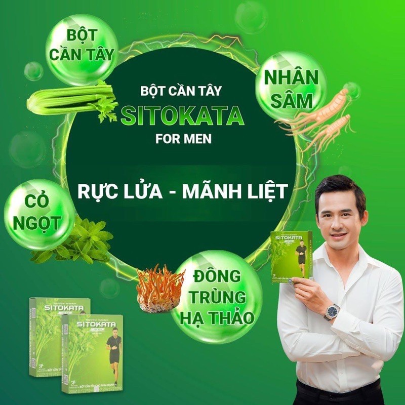 Bột cần tây sitokata For Men - combo 2 hộp-20 gói- 5g/1 gói