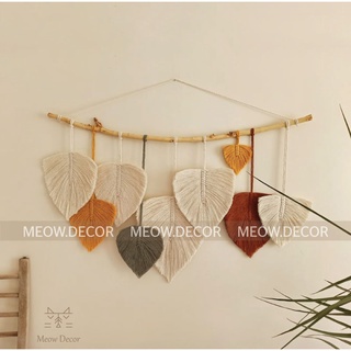 Mành macrame 9 lá bigsize treo tường trang trí phòng ngủ, homestay, quán cafe (W49)