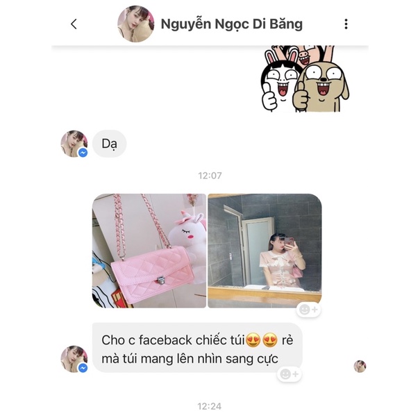 Túi đeo chéo thời trang dạng hộp khóa cài hot trend Daisy