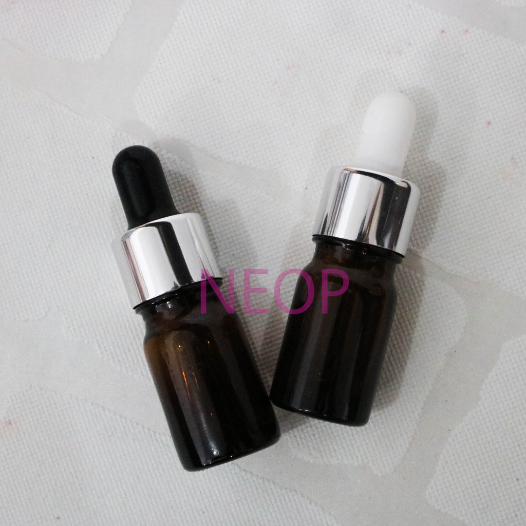 [XẢ KHO] Lọ Tinh Dầu Thủy Tinh Thân Nâu 5ml Nắp Bóp Giọt lẻ size