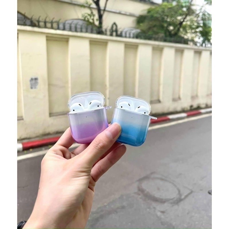 Case vỏ bao đựng airpods 1/2 silicon mềm trẻ trung - tặng kèm dây đeo