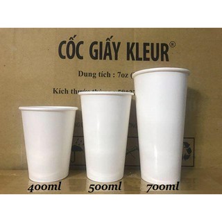 Ly giấy Kleur - Set 10 Ly lạnh 12oz EU 400ml - Trắng
