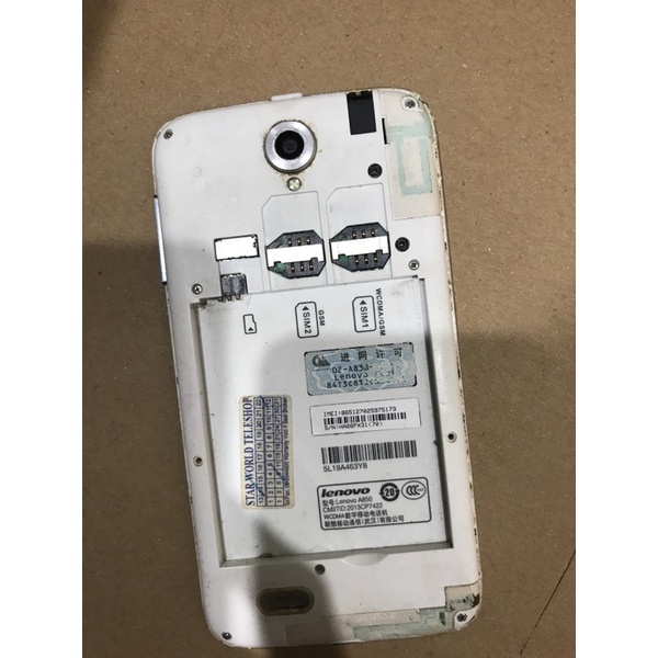 xác điện thoại lenovo a850