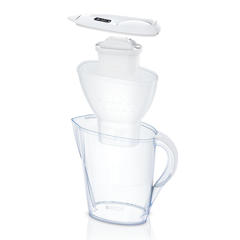 Bình lọc nước BRITA Marella Cool White - 2,4L (có sẵn 1 lõi lọc Maxtra Plus)